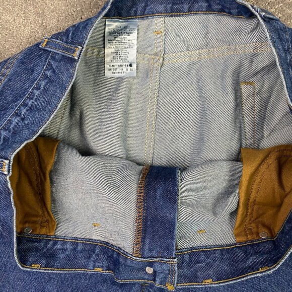 Carhartt B17 DST Relaxed Fit Jeans Men's 44 x 30 Measures 43 x 30 Blue Cotton - Picture 8 of 13